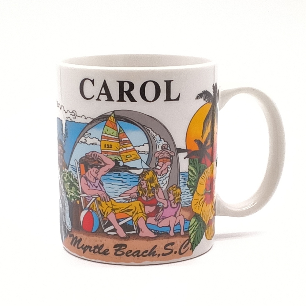 Tell Carol I Found Her Mug! - Personalized Myrtle Beach Scene Souvenir Mug